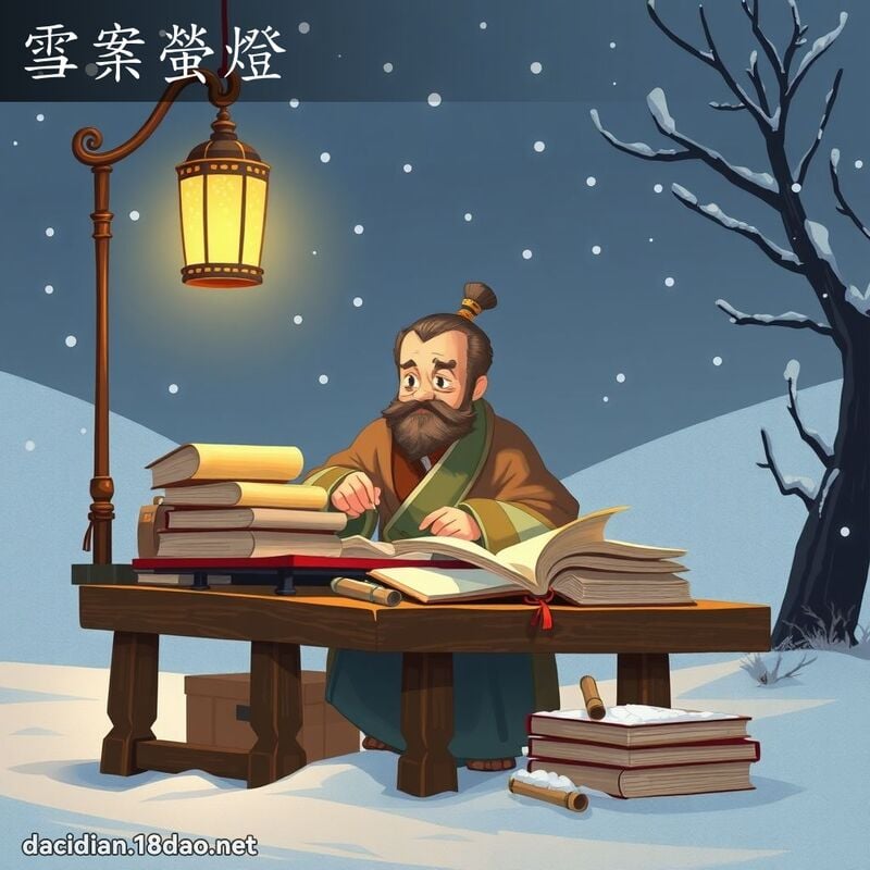 雪案萤灯 - 国语大辞典配图