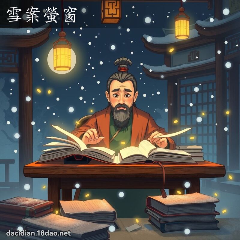 雪案螢窗 - 國語大辭典配圖