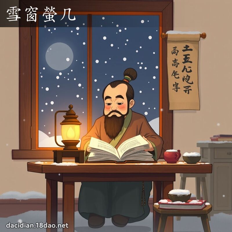 雪窗螢几 - 國語大辭典配圖