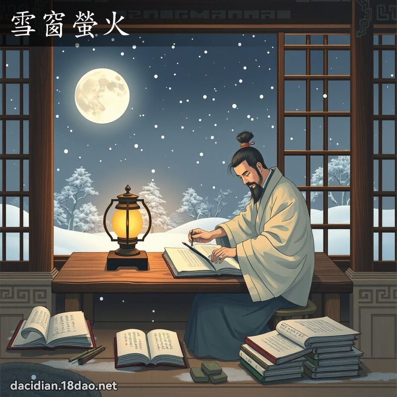 雪窗萤火 - 国语大辞典配图
