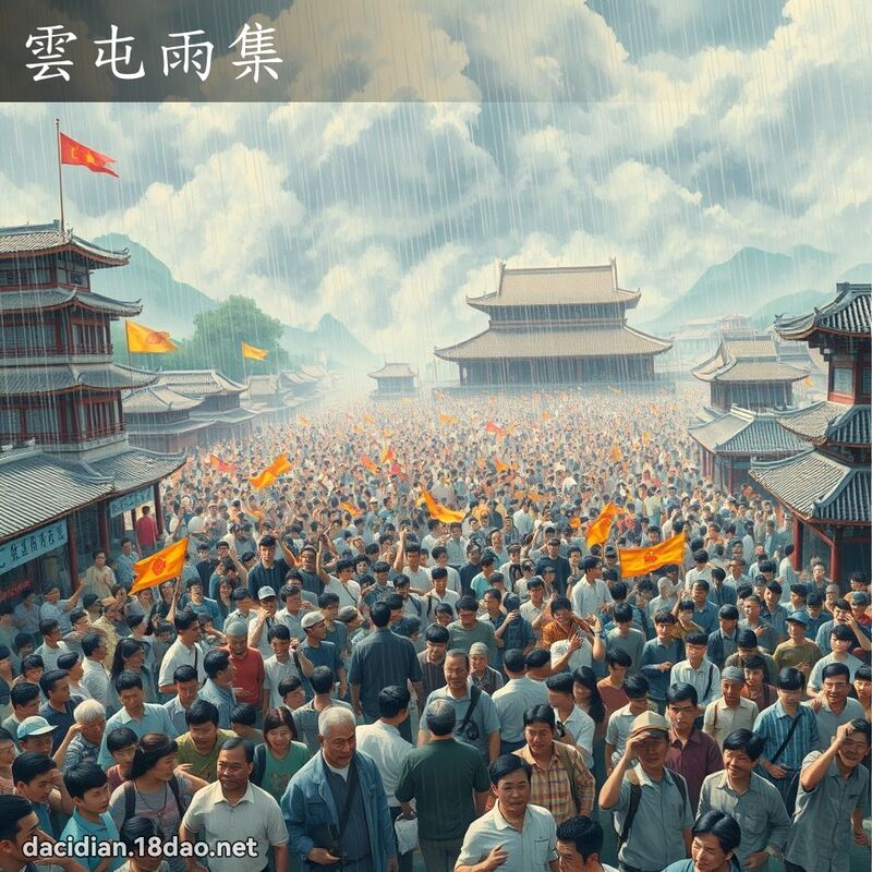 雲屯雨集 - 國語大辭典配圖
