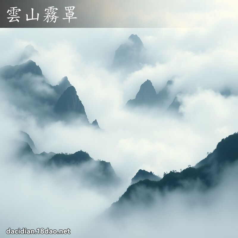 雲山霧罩 - 國語大辭典配圖