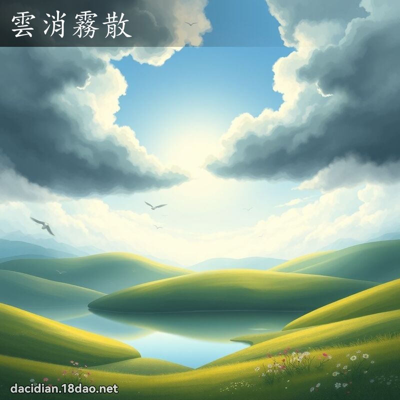 雲消霧散 - 國語大辭典配圖
