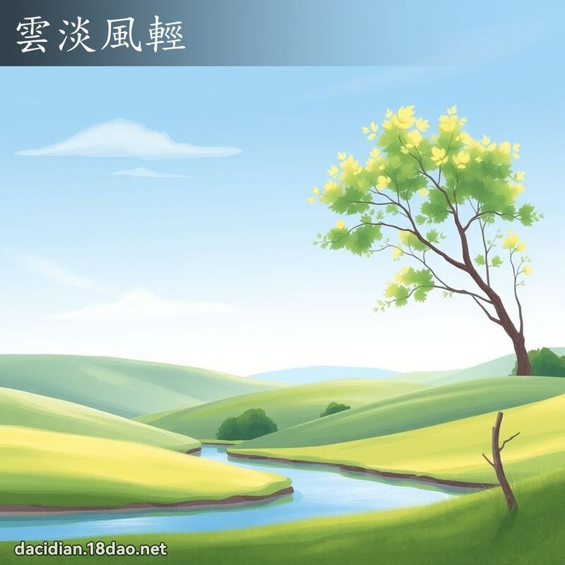 云淡风轻 - 国语大辞典配图
