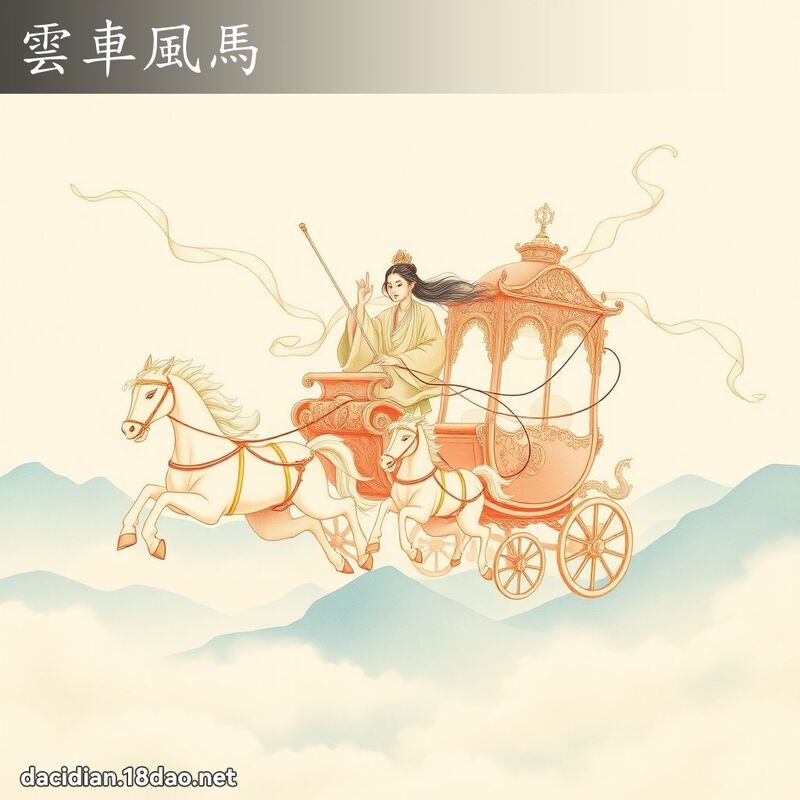 雲車風馬 - 國語大辭典配圖