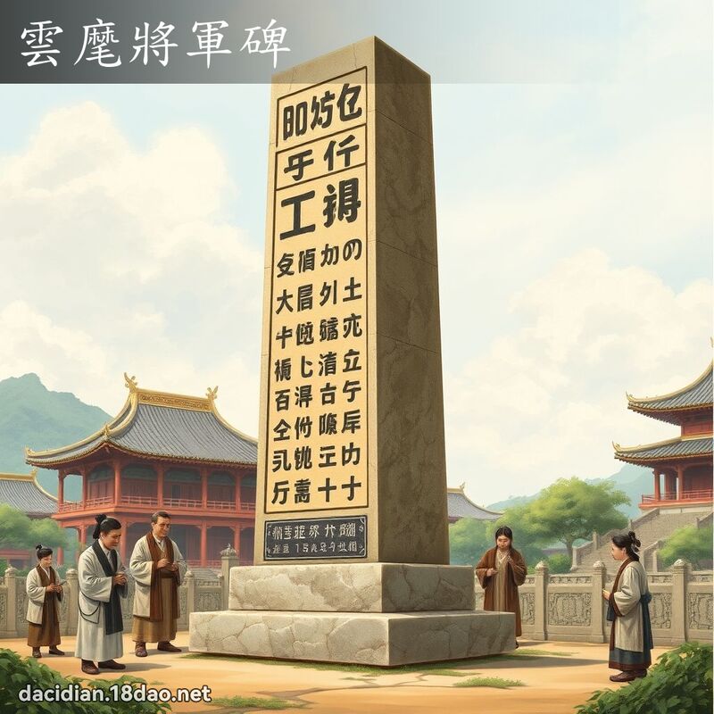 雲麾將軍碑 - 國語大辭典配圖