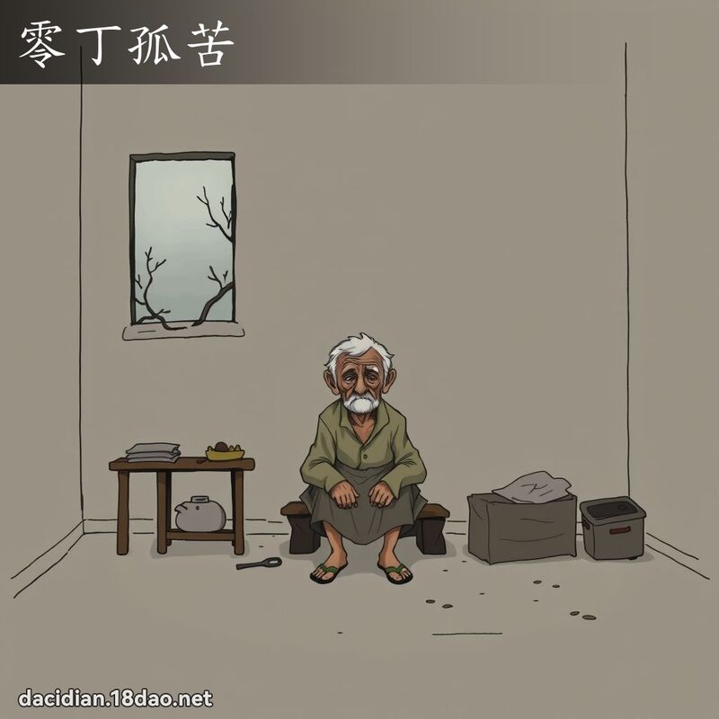 零丁孤苦 - 國語大辭典配圖