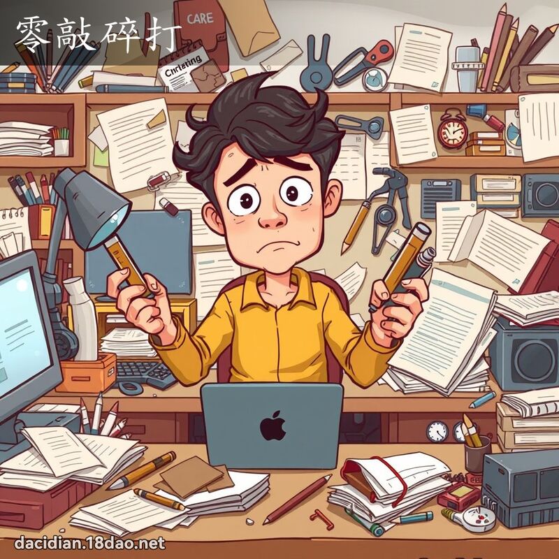 零敲碎打 - 國語大辭典配圖