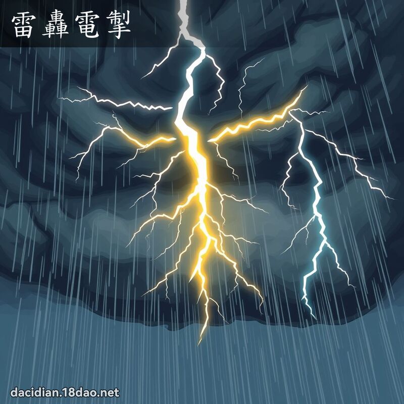 雷轟電掣 - 國語大辭典配圖