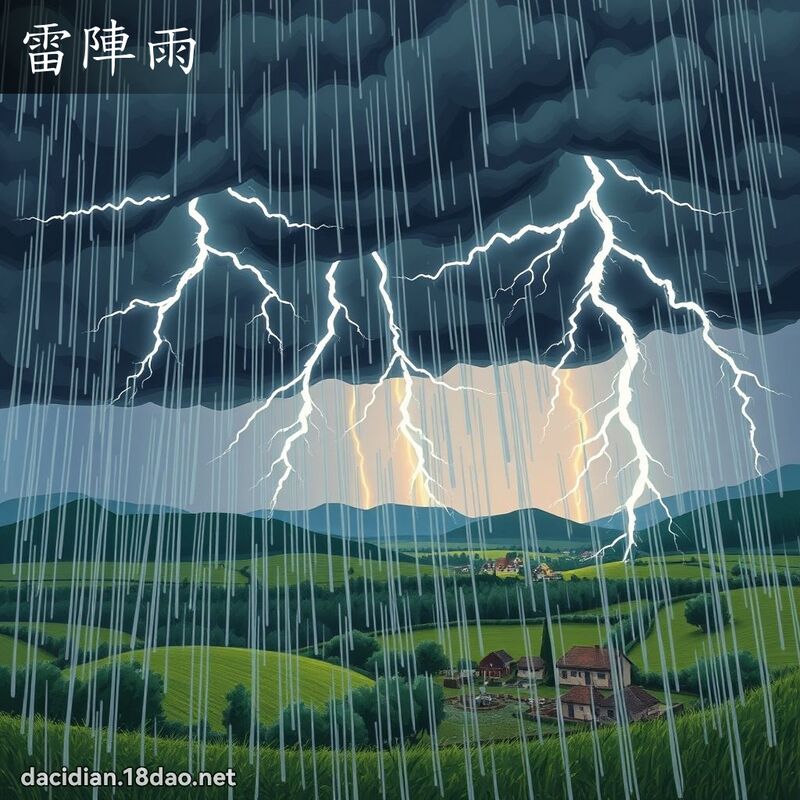雷陣雨 - 國語大辭典配圖
