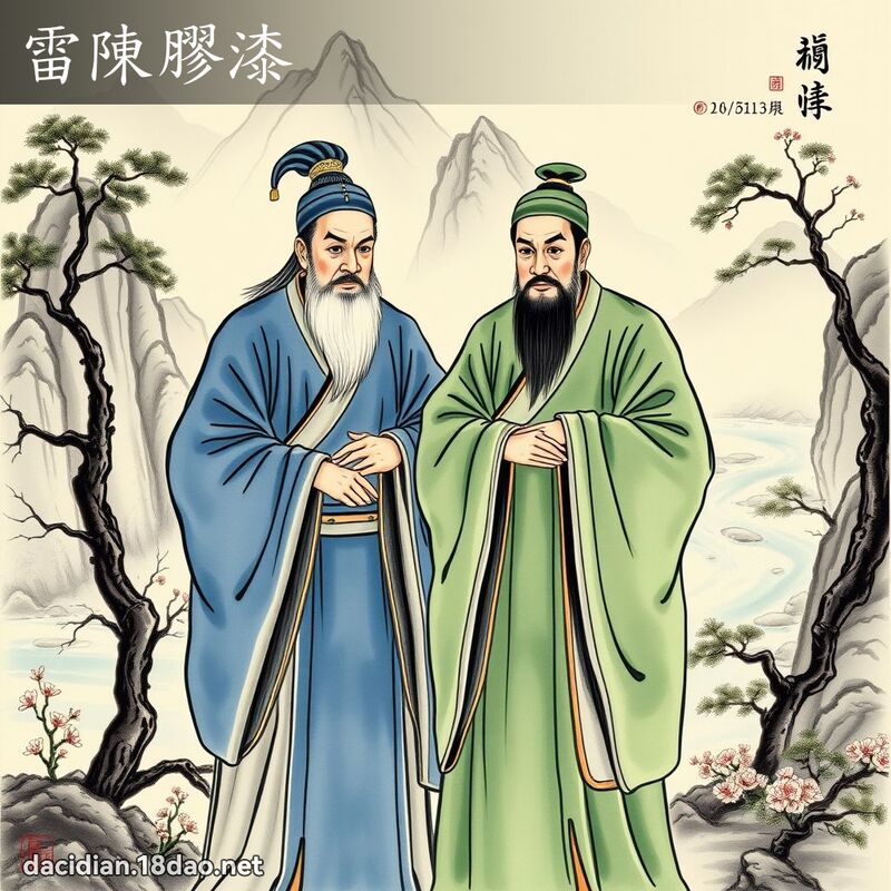 雷陈胶漆 - 国语大辞典配图