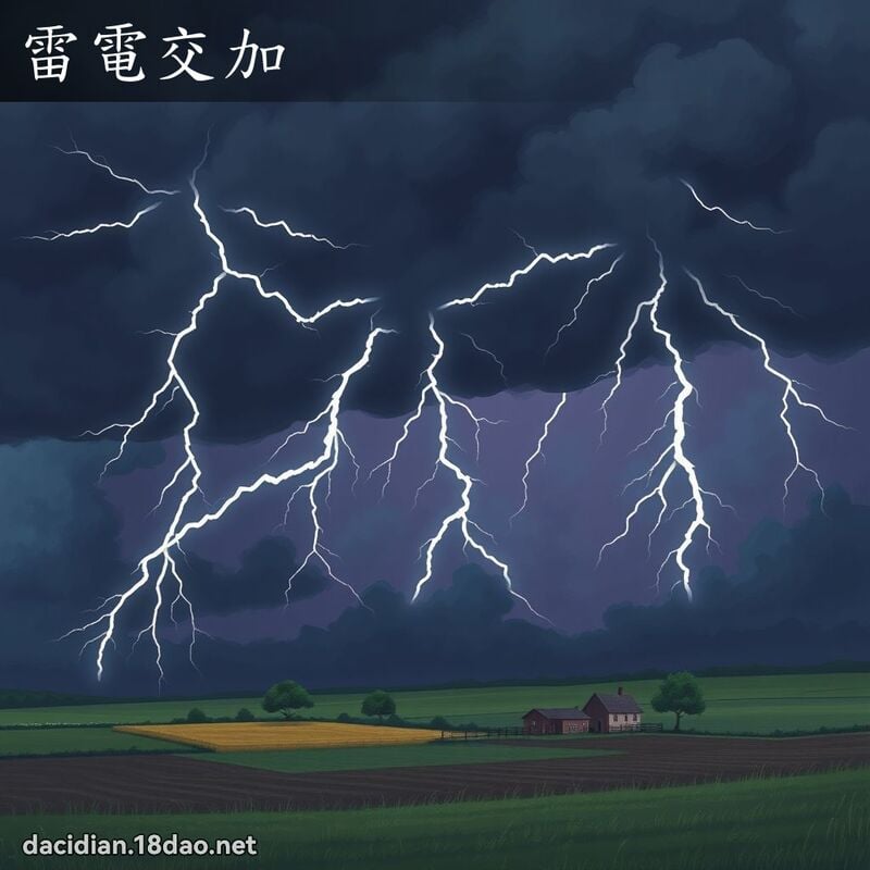 雷電交加 - 國語大辭典配圖
