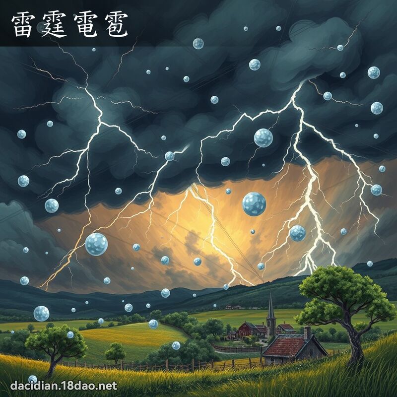 雷霆电雹 - 国语大辞典配图