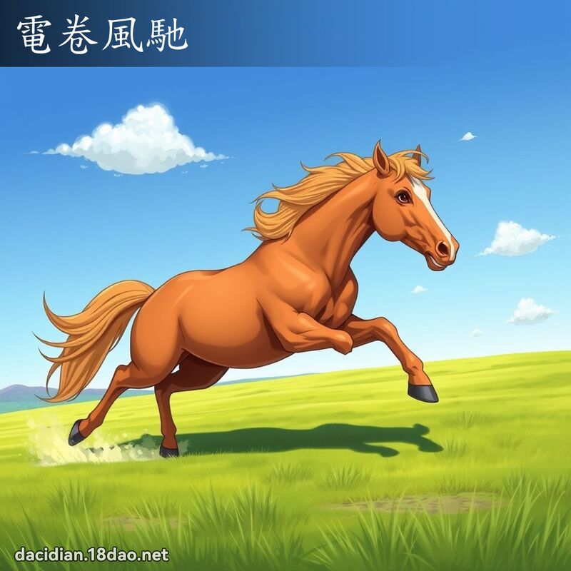 電卷風馳 - 國語大辭典配圖