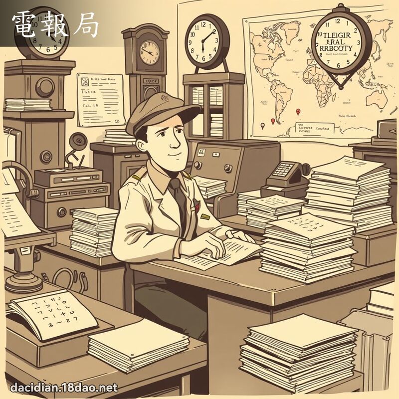 電報局 - 國語大辭典配圖