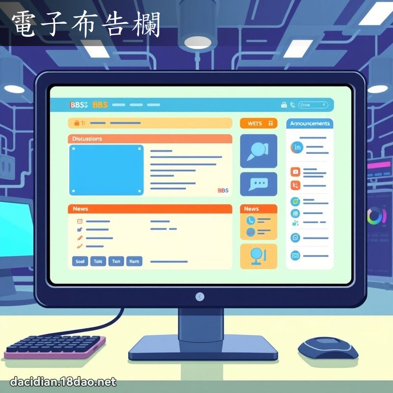 電子布告欄 - 國語大辭典配圖
