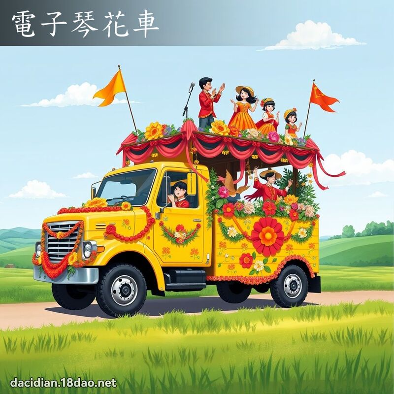 電子琴花車 - 國語大辭典配圖