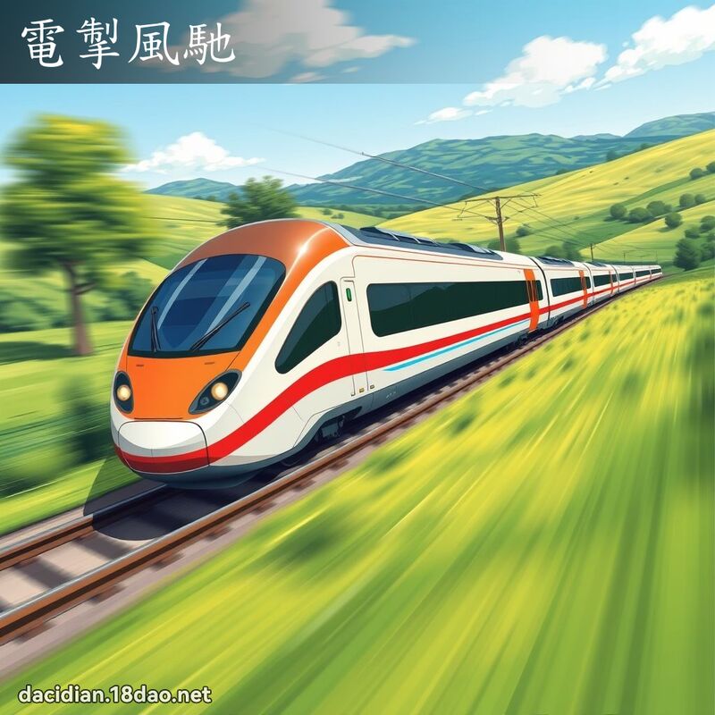 電掣風馳 - 國語大辭典配圖