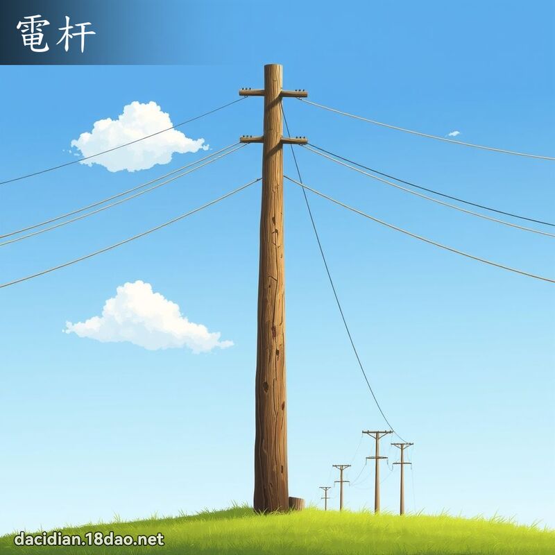 電杆 - 國語大辭典配圖