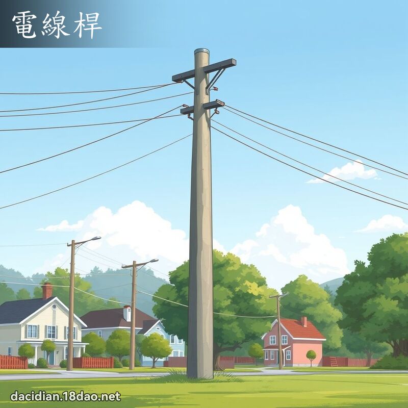 電線桿 - 國語大辭典配圖