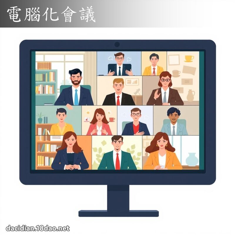 電腦化會議 - 國語大辭典配圖