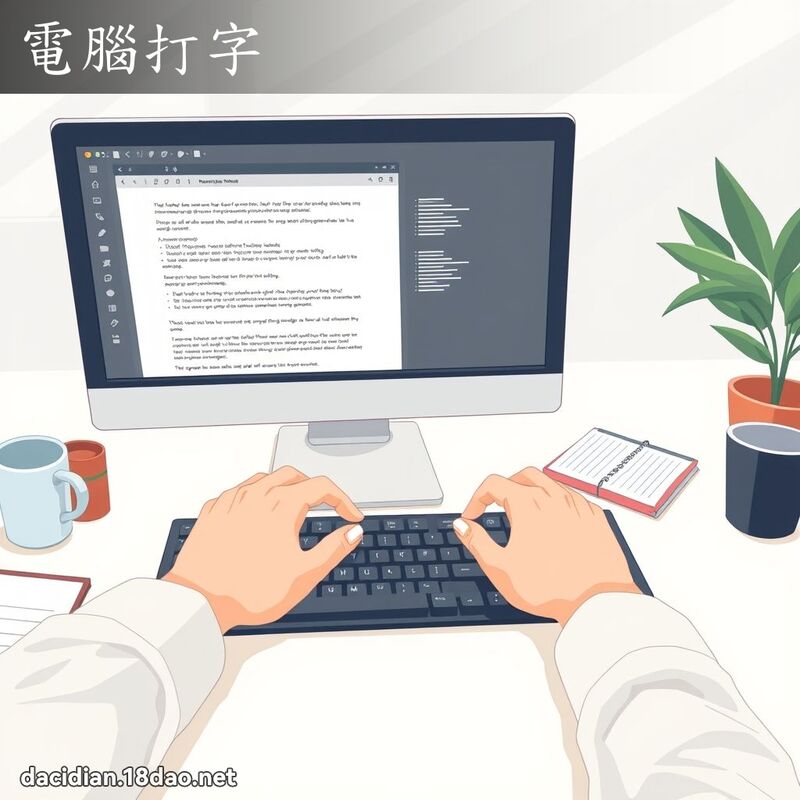電腦打字 - 國語大辭典配圖