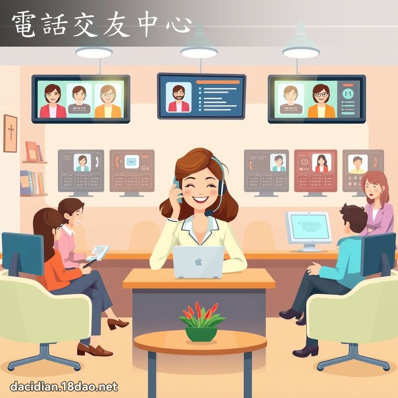 電話交友中心 - 國語大辭典配圖