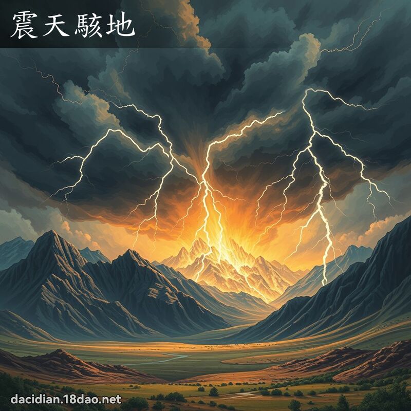 震天駭地 - 國語大辭典配圖
