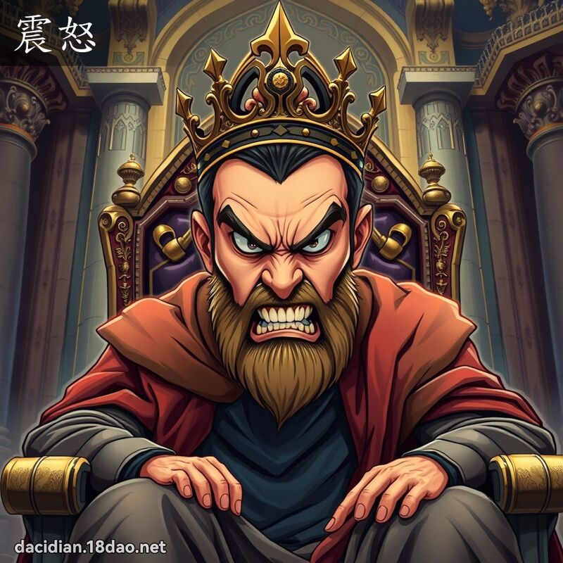 震怒 - 国语大辞典配图