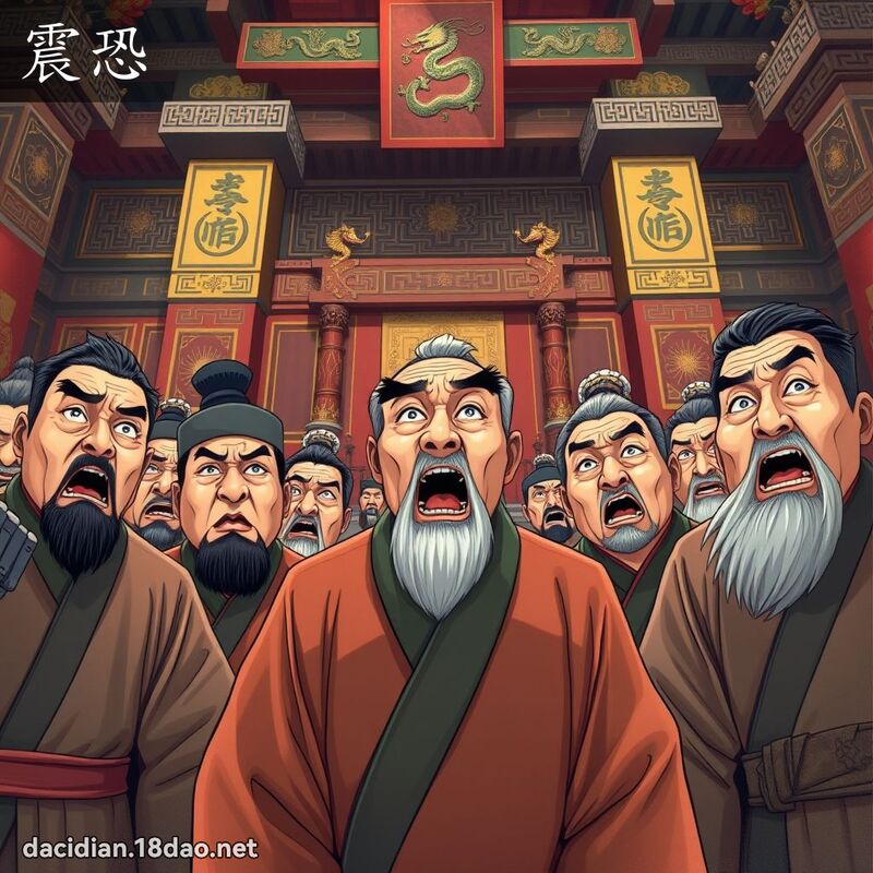 震恐 - 國語大辭典配圖
