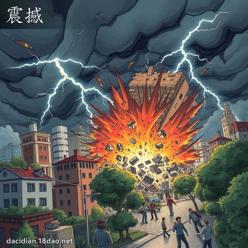 震撼 - 國語大辭典配圖
