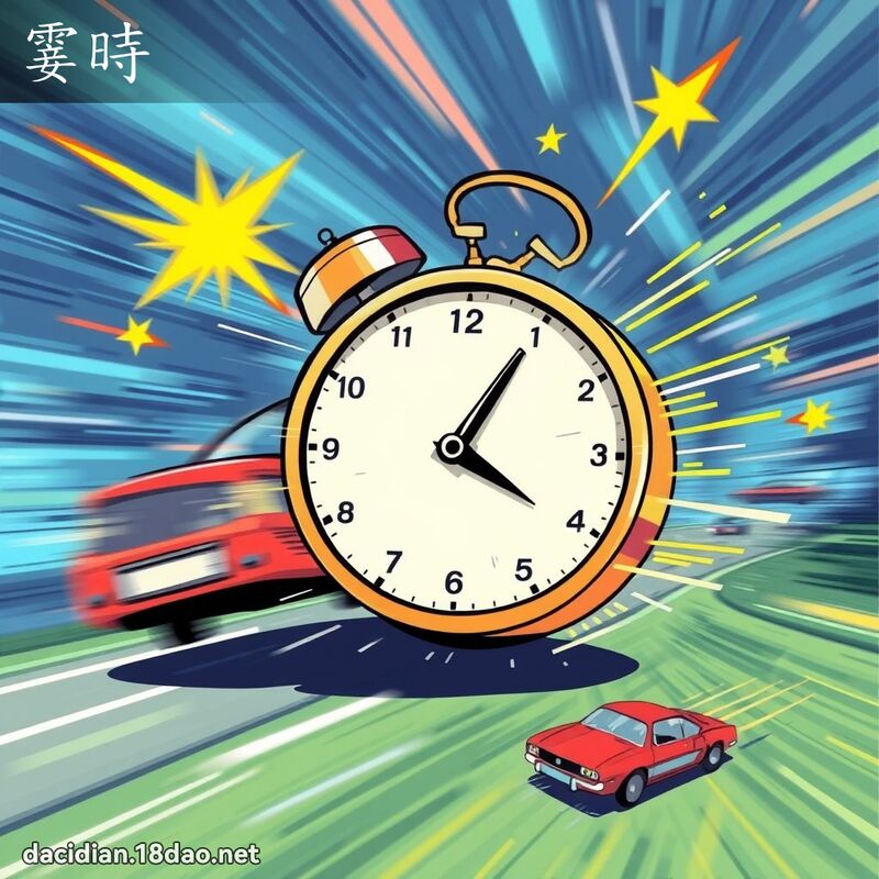 霎時 - 國語大辭典配圖