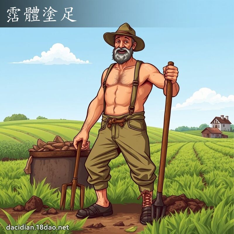 霑体涂足 - 国语大辞典配图