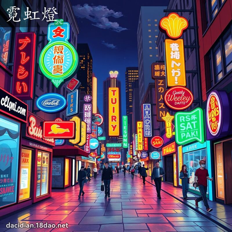 霓虹燈 - 國語大辭典配圖