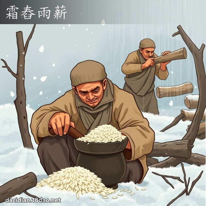 霜舂雨薪 - 國語大辭典配圖