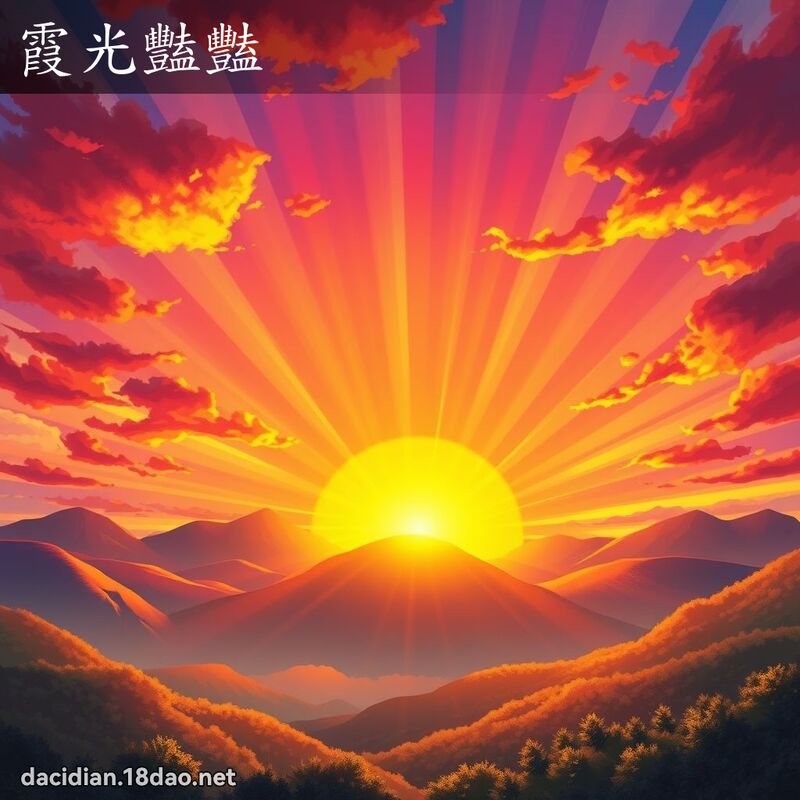 霞光艳艳 - 国语大辞典配图