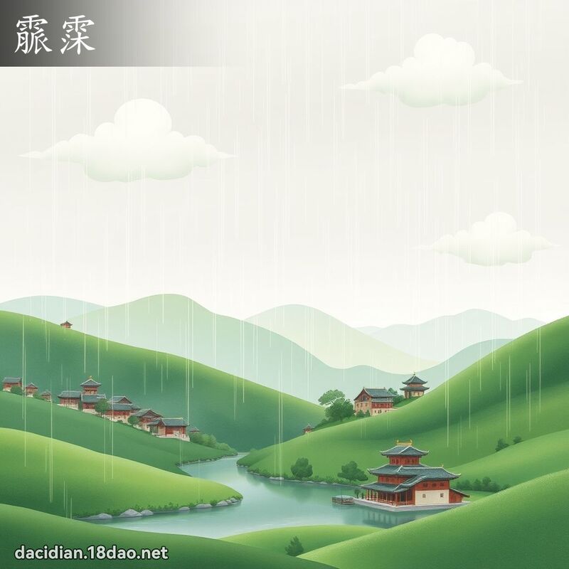霢霂 - 国语大辞典配图