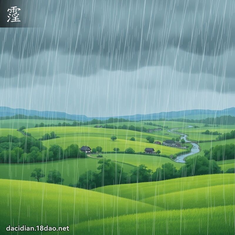 霪 - 国语大辞典配图