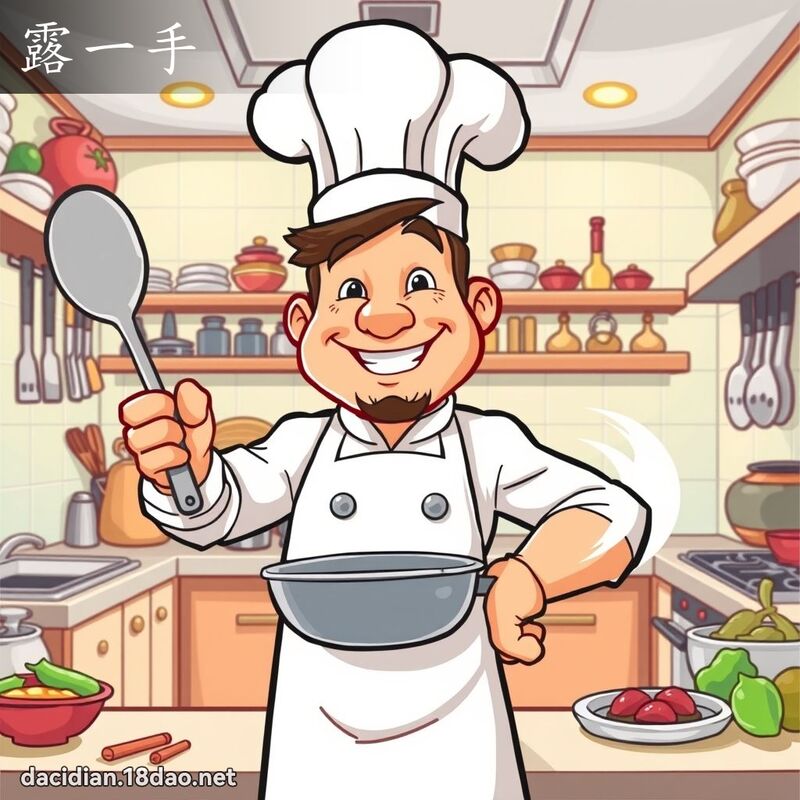 露一手 - 國語大辭典配圖