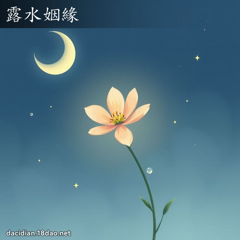 露水姻缘 - 国语大辞典配图