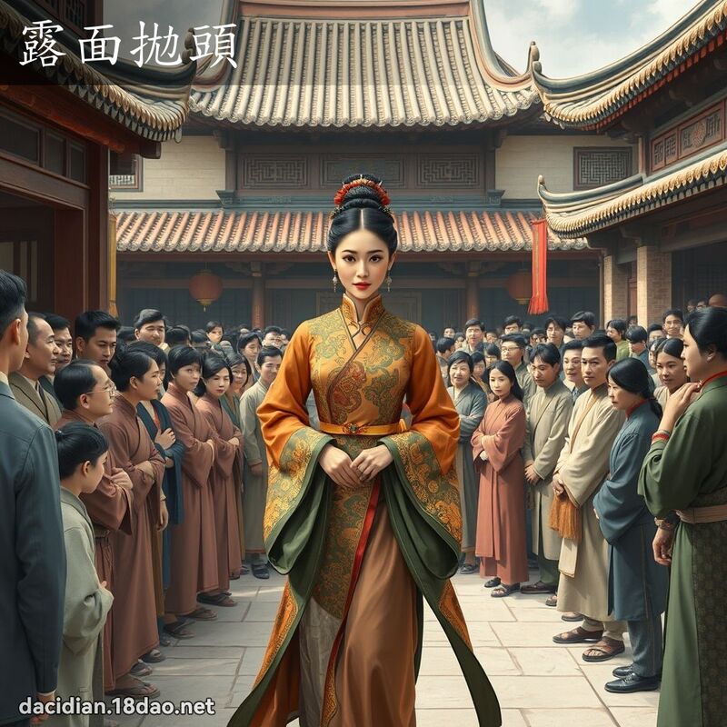 露面拋頭 - 國語大辭典配圖