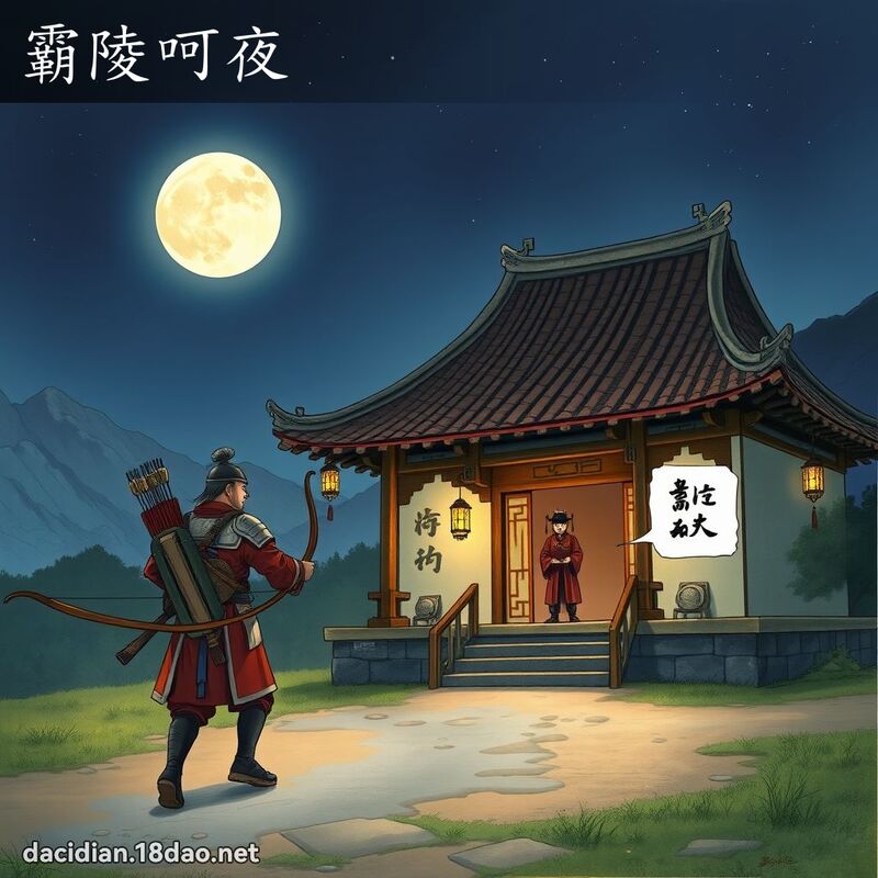 霸陵呵夜 - 国语大辞典配图