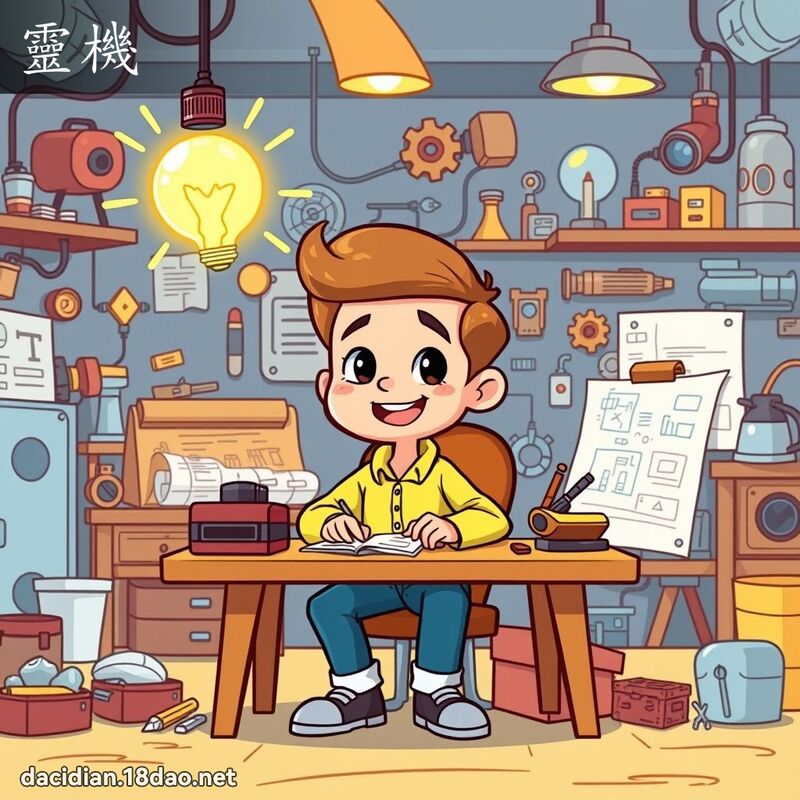 靈機 - 國語大辭典配圖
