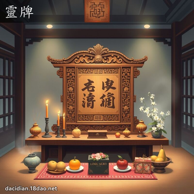 靈牌 - 國語大辭典配圖