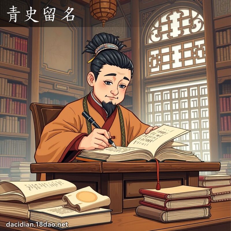 青史留名 - 國語大辭典配圖