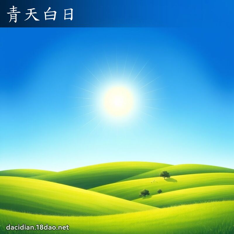 青天白日 - 国语大辞典配图