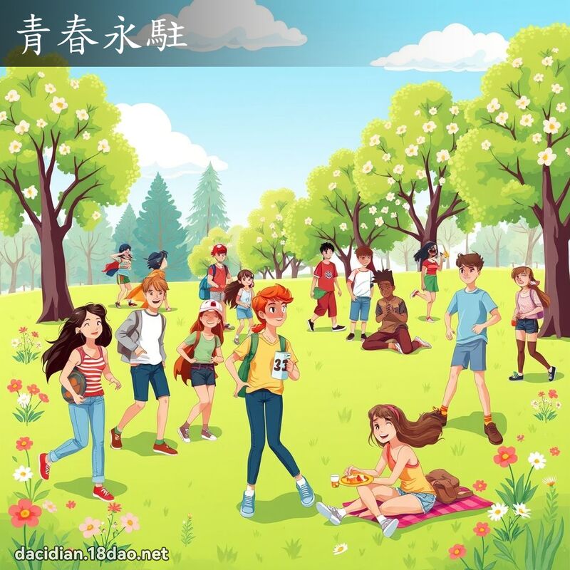 青春永駐 - 國語大辭典配圖