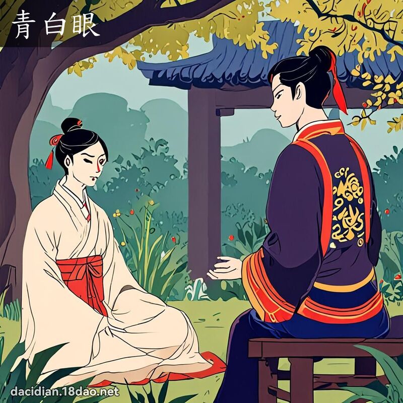 青白眼 - 国语大辞典配图