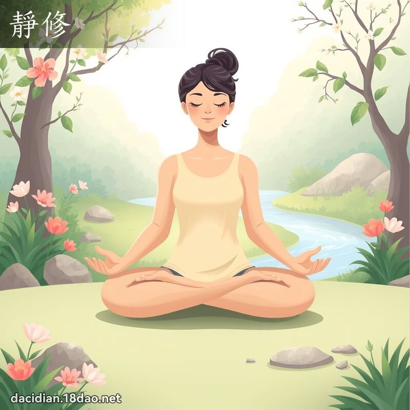 靜修 - 國語大辭典配圖