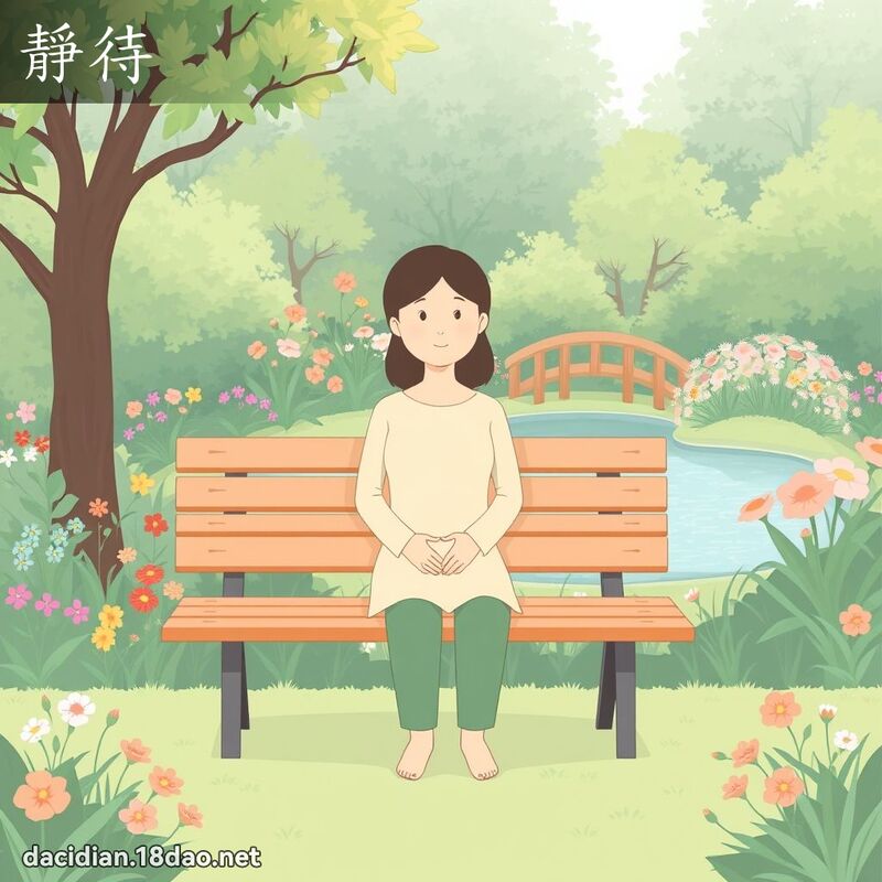 靜待 - 國語大辭典配圖